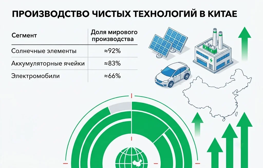 Производство чистых технологий в китае