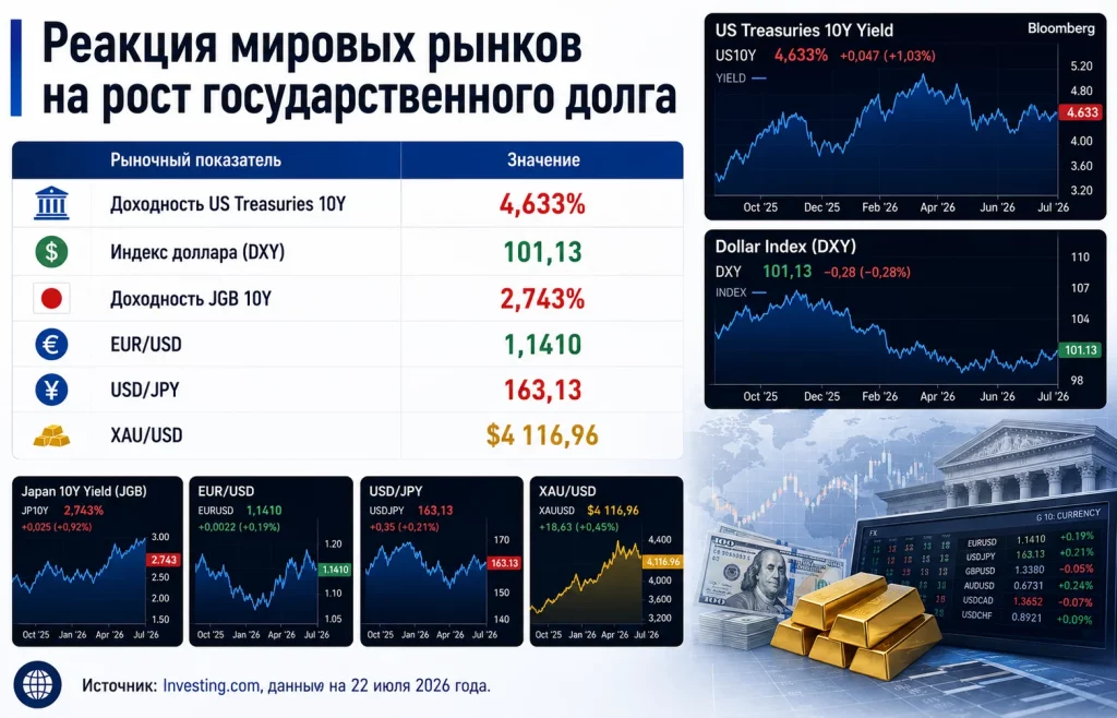 Реакция мировых рынков на рост государственного долга