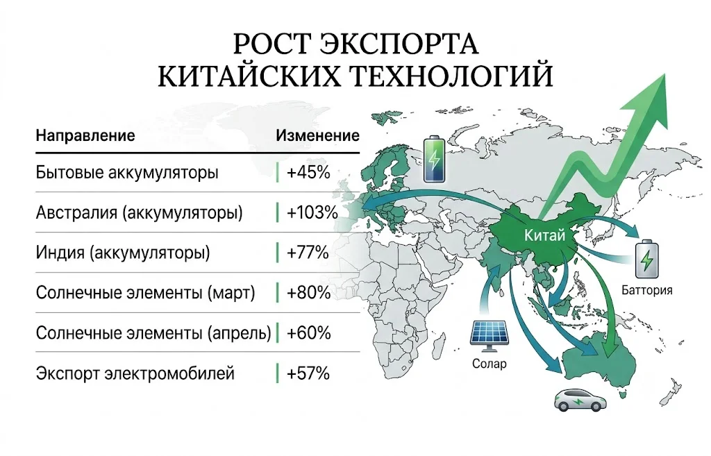 Рост экспорта китайских технологий