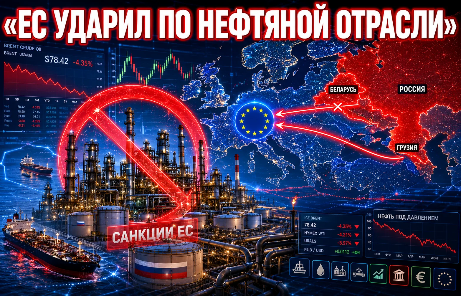Санкции ЕС против российских НПЗ расширены: кто под ударом?