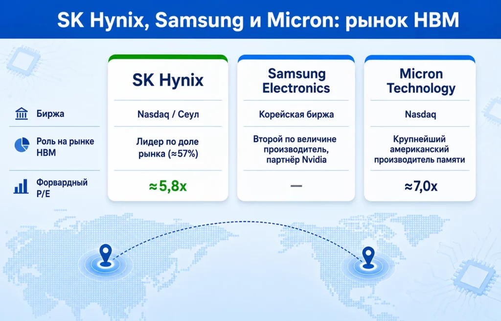 Sk hynix, samsung и micron рынок hbm