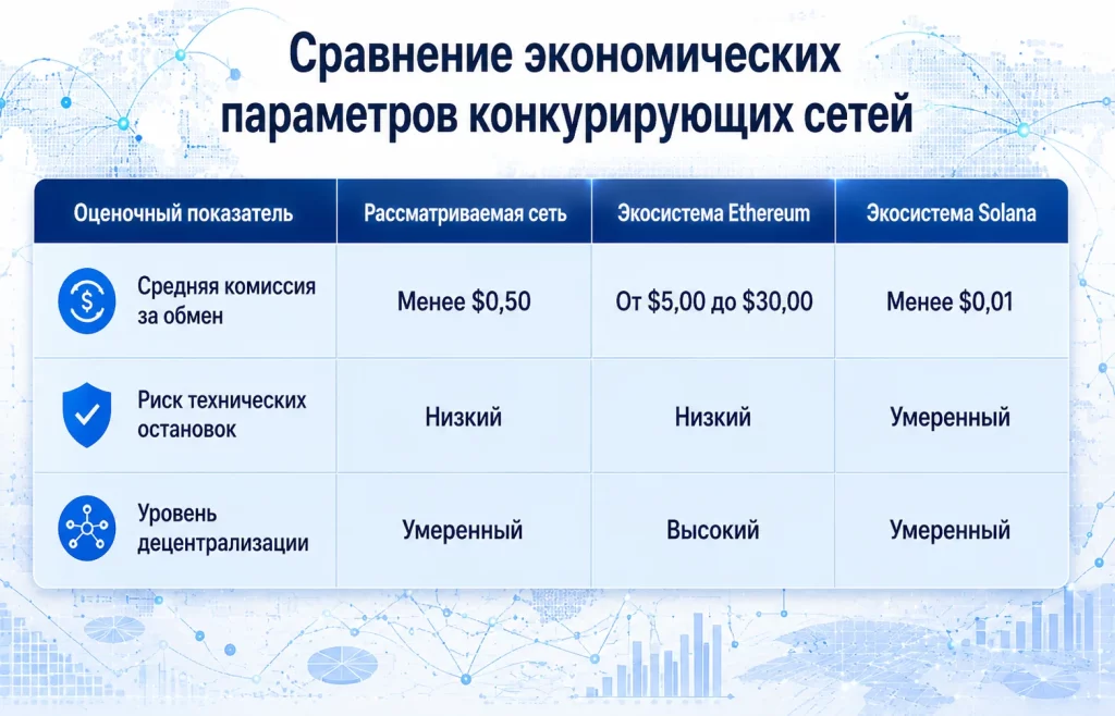Цена BNB готовится к пробою: сеть лидирует по объему торгов на DEX 3 Сравнение экономических параметров конкурирующих сетей