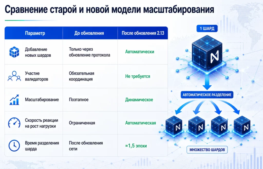 NEAR Protocol готовится к эре квантовых компьютеров 2 Сравнение старой и новой модели масштабирования