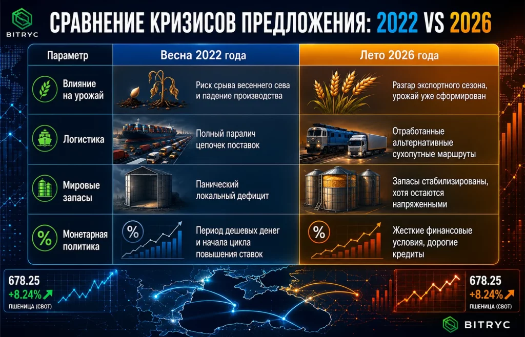Сравнительная характеристика макроэкономических условий 2022 и 2026 годов