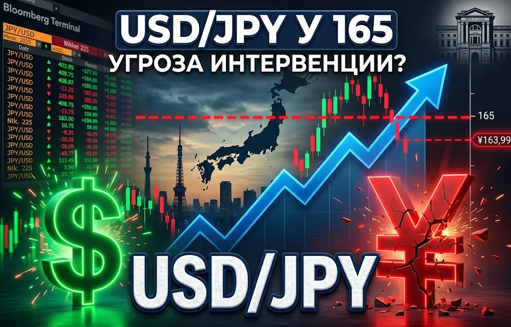 USD/JPY у 165: рынок ждет новых интервенций Банка Японии