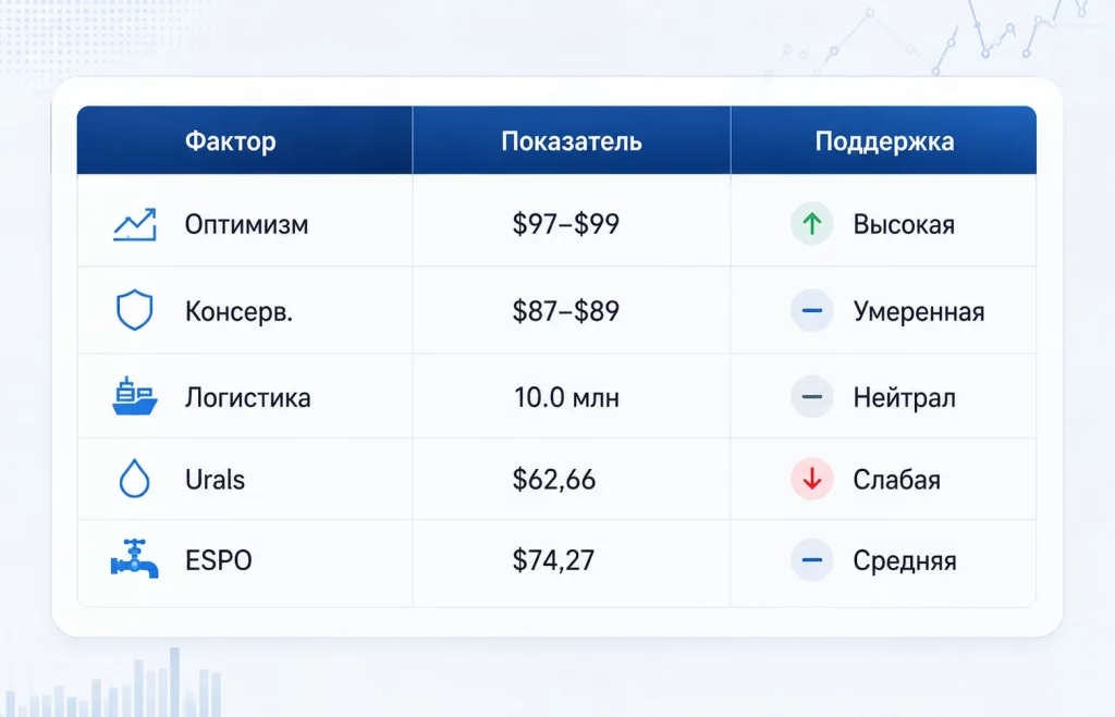 Дайджест сырьевого рынка за 01.07.2026: риски Q3 и рекордные объемы экспорта 1 Влияние стоимости нефти на курс российского рубля