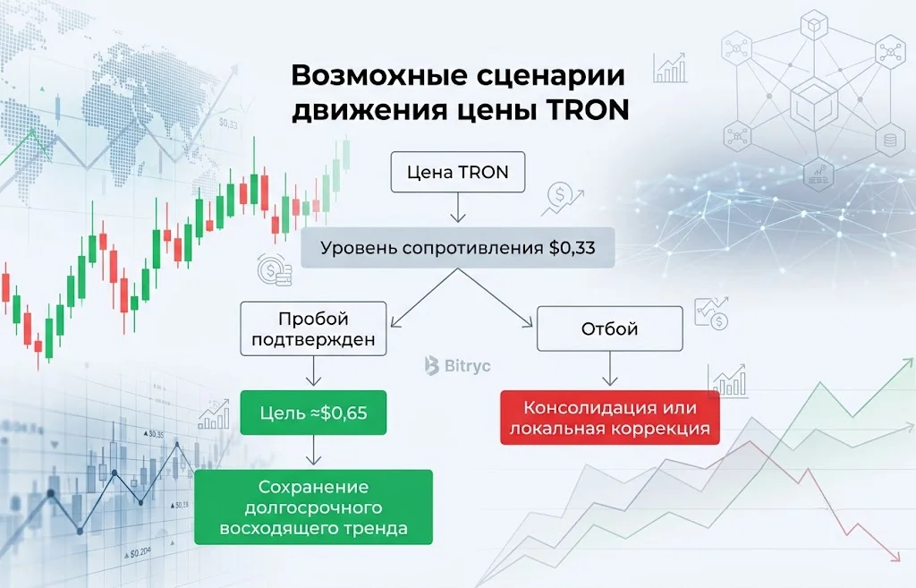 Цена TRON приближается к прорыву: ждать ли $1? 3 Возможные сценарии движения цены tron