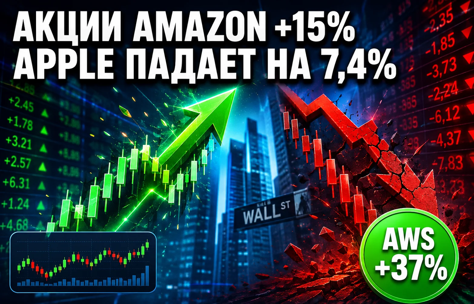 Акции Amazon +15%: рынок США пережил дикий июль