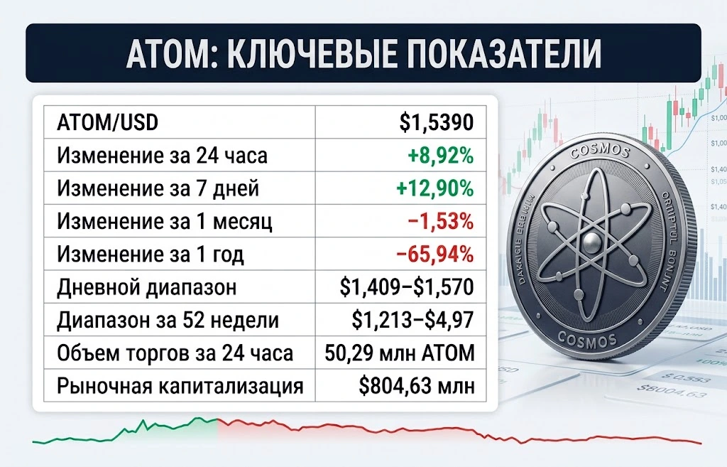 Atom ключевые показатели