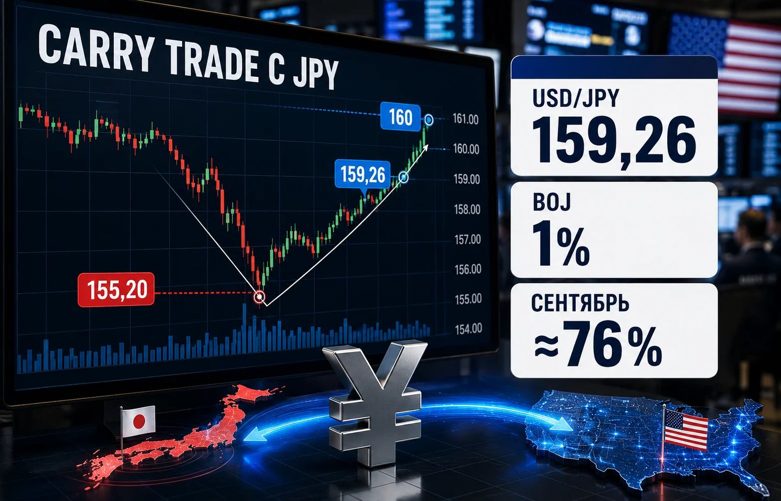 Carry trade с JPY возвращается после интервенции Японии