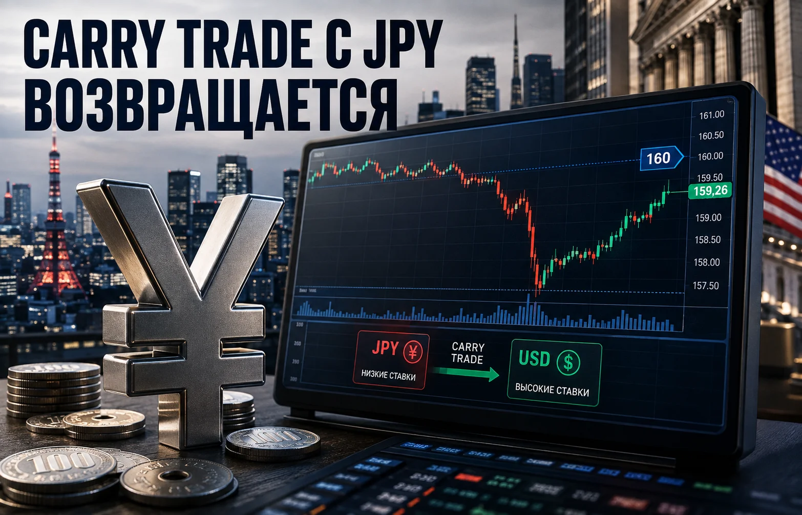 Carry trade с JPY возвращается после интервенции Японии