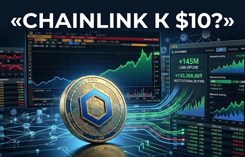 Chainlink растет к $10: что происходит с LINK и ETF