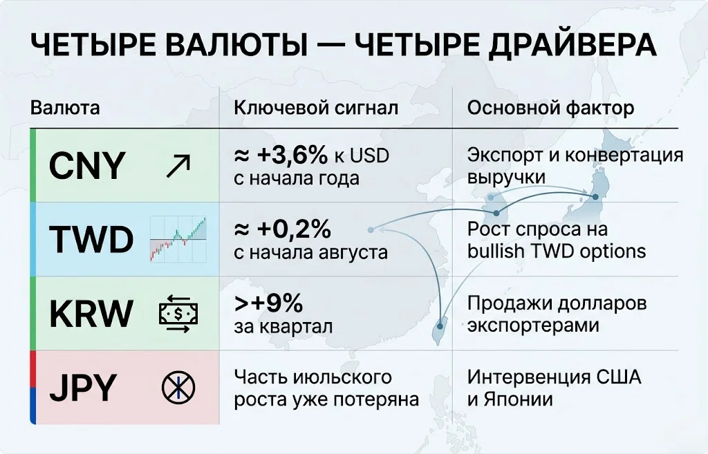 Четыре главные валюты дня