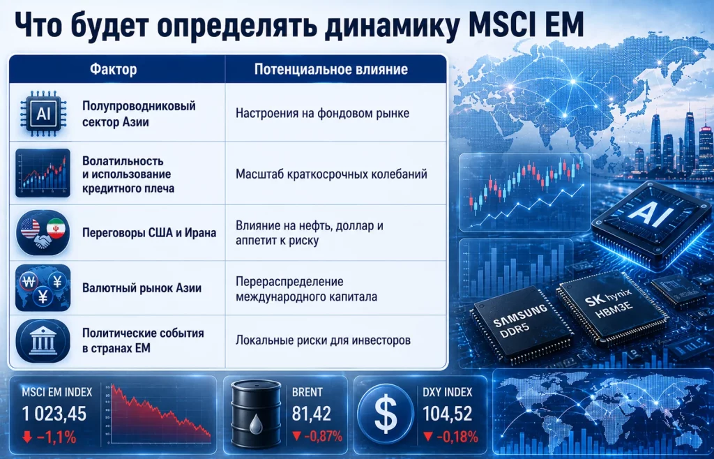Индекс MSCI EM потерял более 1% из-за обвала в Корее 3 Что будет определять динамику msci em