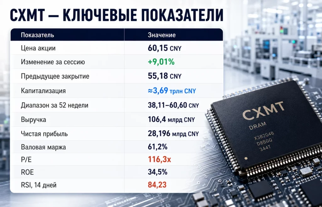 Cxmt ключевые показатели