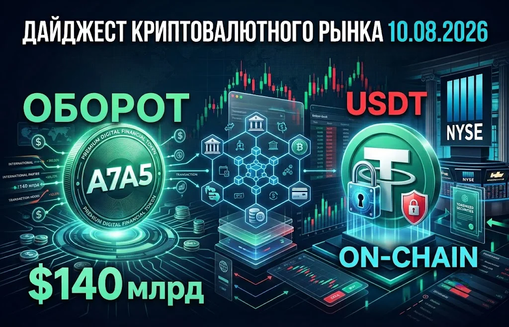 Дайджест криптоновостей за 10.08.2026: A7A5 и USDT