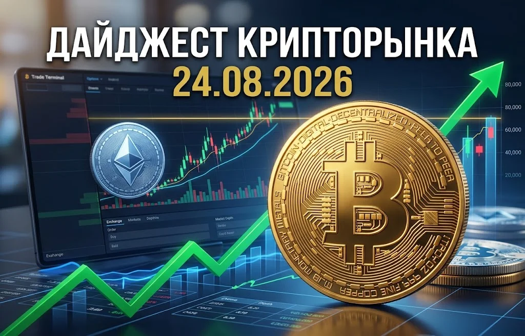 Дайджест криптоновостей за 24.08.2026: BTC снова у $80 000