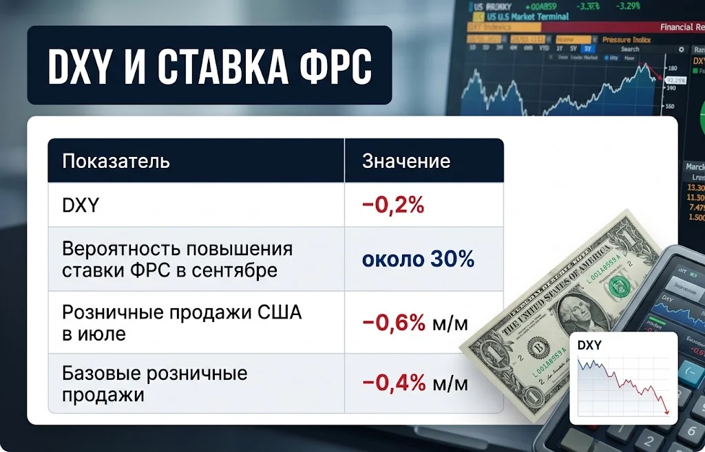 Dxy, фрс и розничные продажи сша