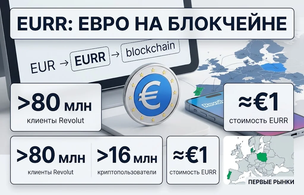 Стейблкоин EURR: Revolut меняет рынок Европы