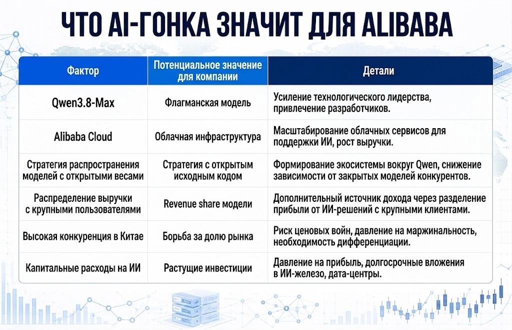 Факторы, которые могут повлиять на развитие ai направления alibaba и финансовые результаты компании