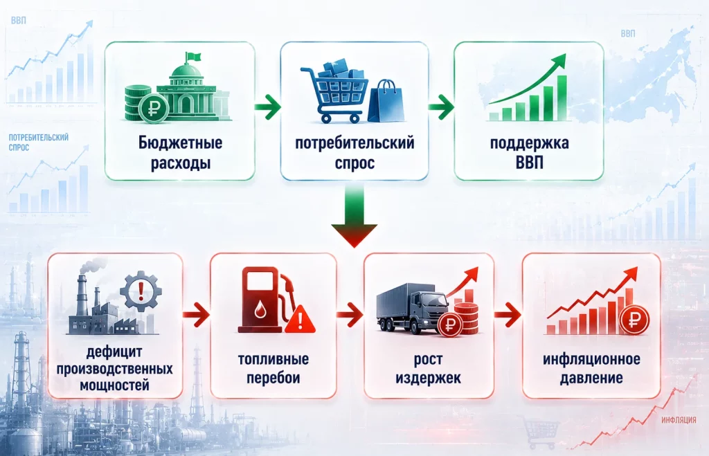 Как бюджетные расходы и потребительский спрос поддерживают ввп