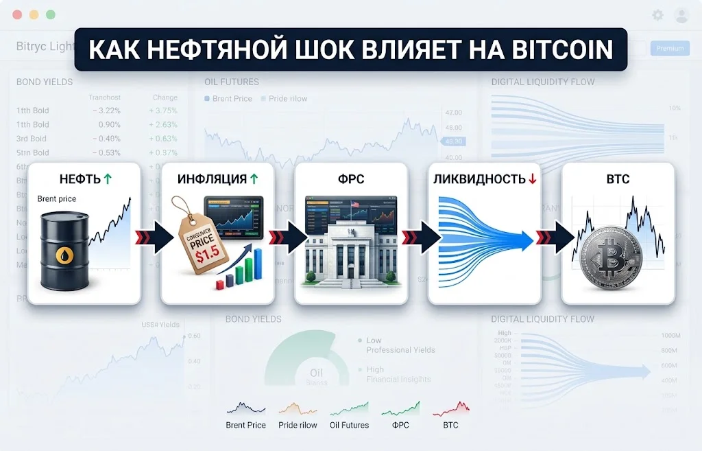 Биткоин и нефть: что изменит кризис в Ормузе? 3 Как нефтяной шок влияет на bitcoin