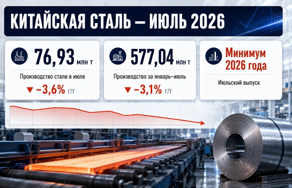 Китайская сталь июль 2026