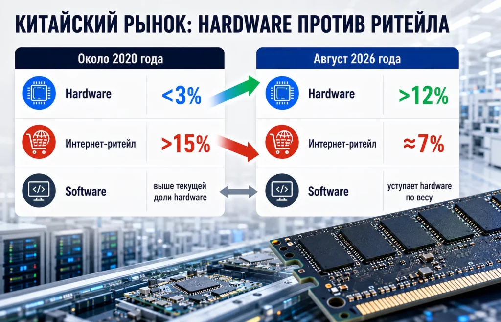 Китайский рынок hardware против ритейла