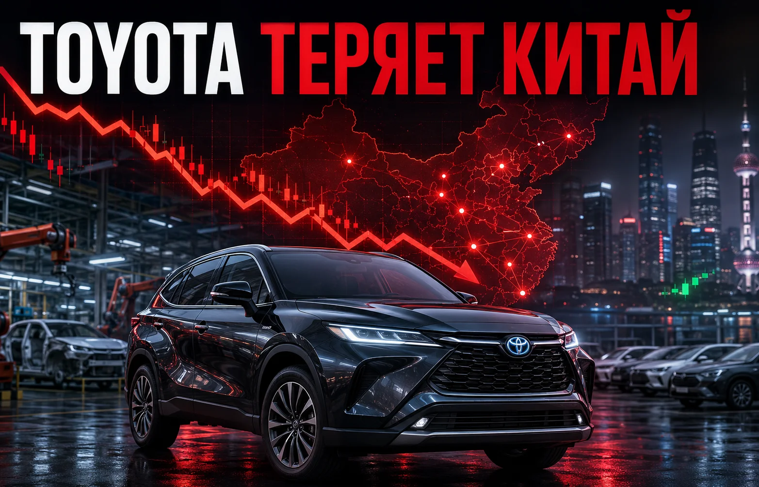 Toyota теряет Китай: продажи падают шестой месяц
