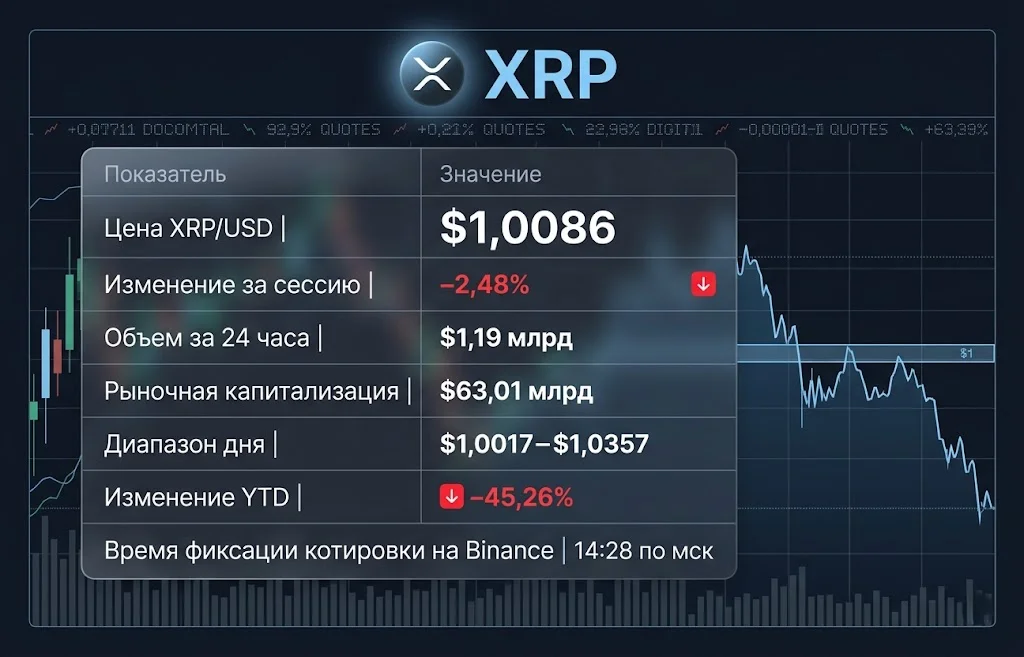 Ключевые параметры рынка xrp