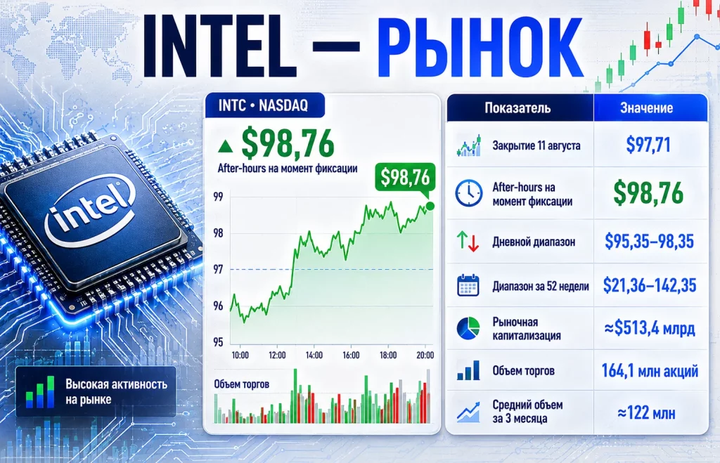 Ключевые рыночные показатели intc