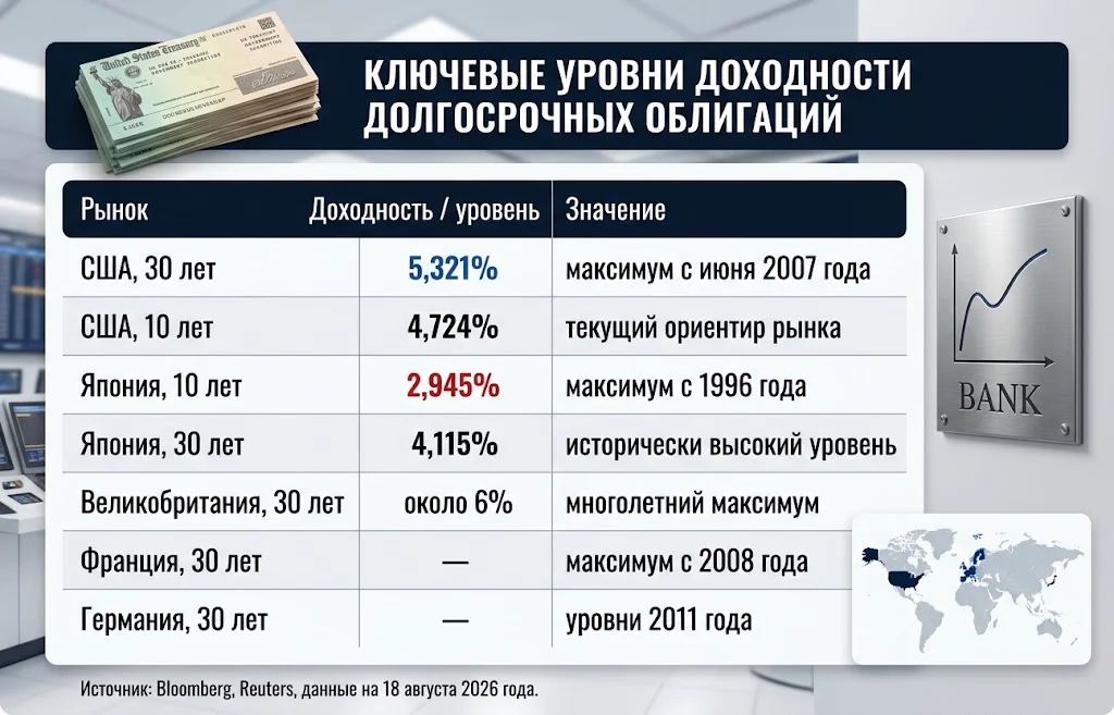 Ключевые уровни доходности долгосрочных облигаций
