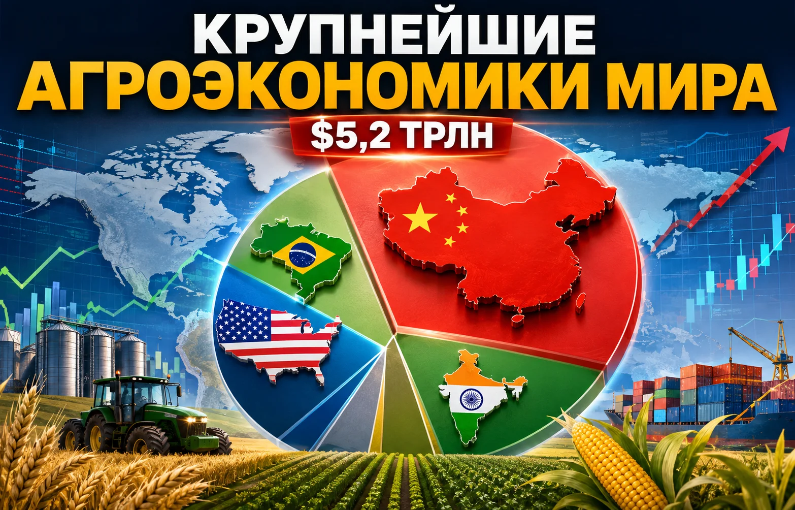 Крупнейшие сельскохозяйственные экономики мира: топ-40
