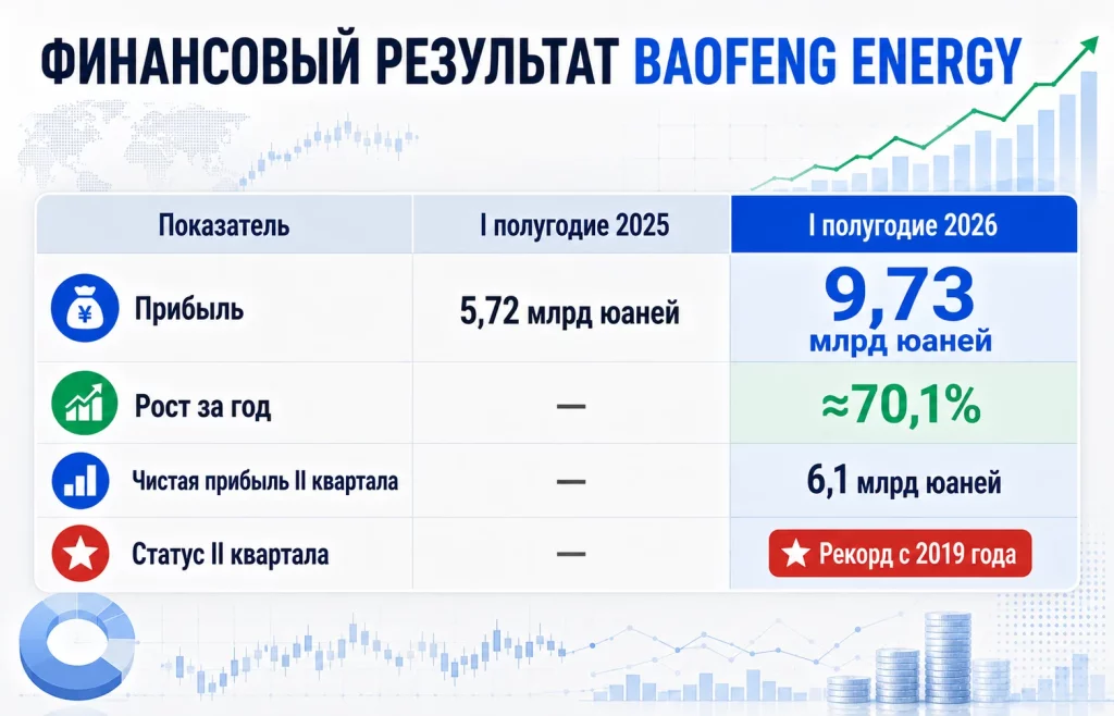 Квартальный результат baofeng energy
