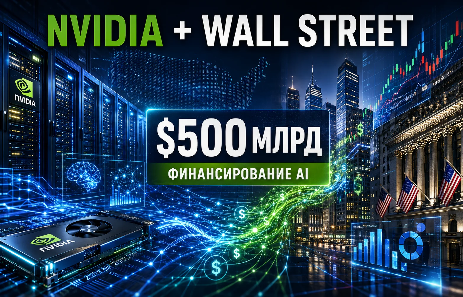 NVIDIA и Wall Street: $500 млрд для финансирования AI