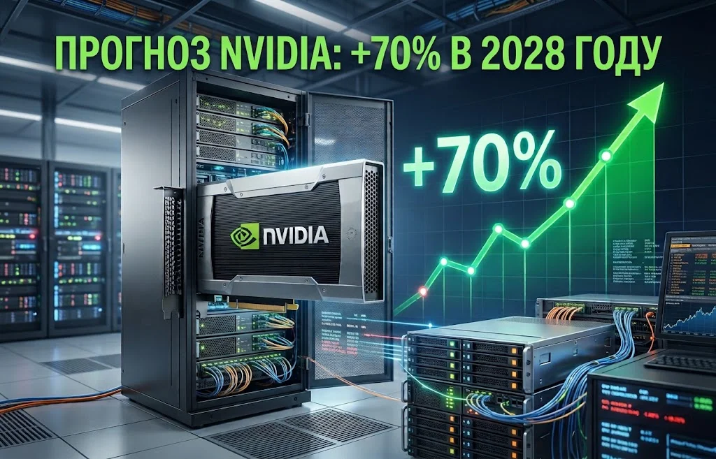 Прогноз выручки NVIDIA: рынок ждет 70% роста в FY2028