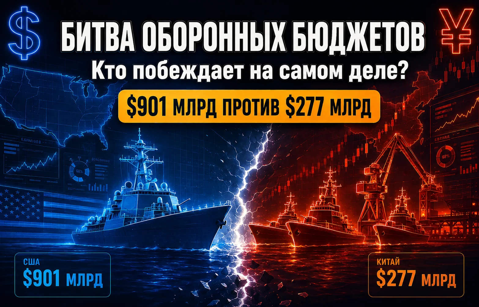 Оборонный бюджет США против военных затрат Китая: кто побеждает на самом деле?