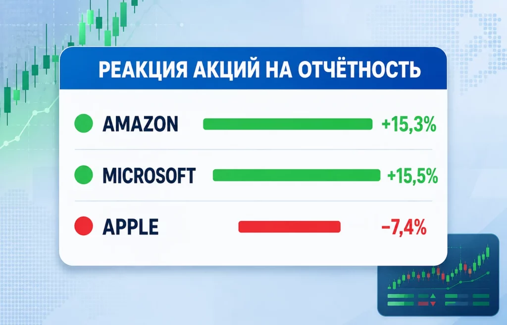 Реакция акций техногигантов