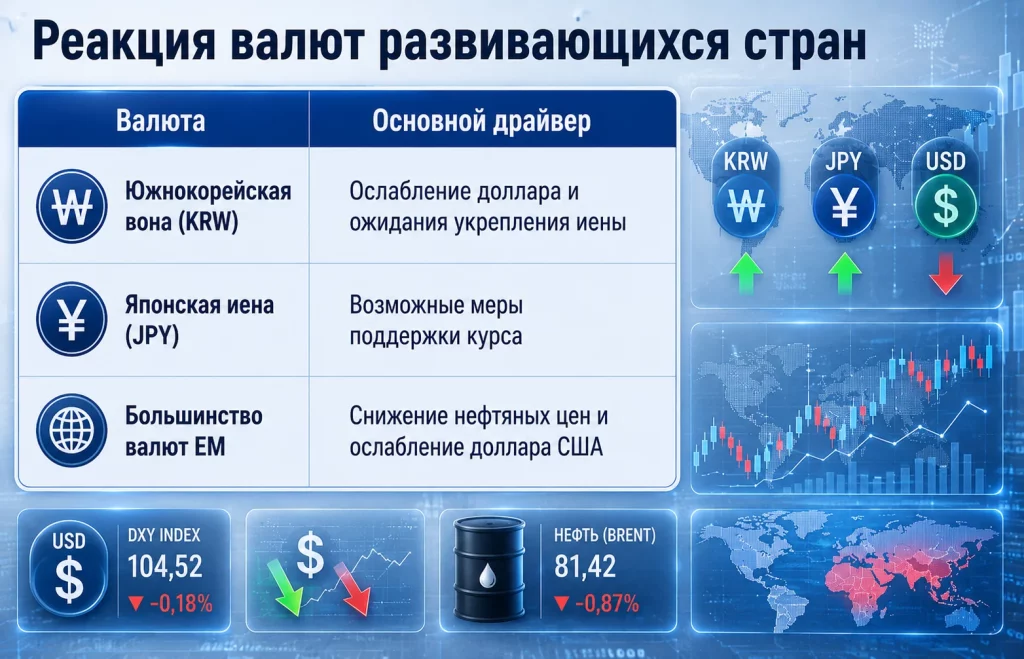 Индекс MSCI EM потерял более 1% из-за обвала в Корее 2 Реакция валют развивающихся стран