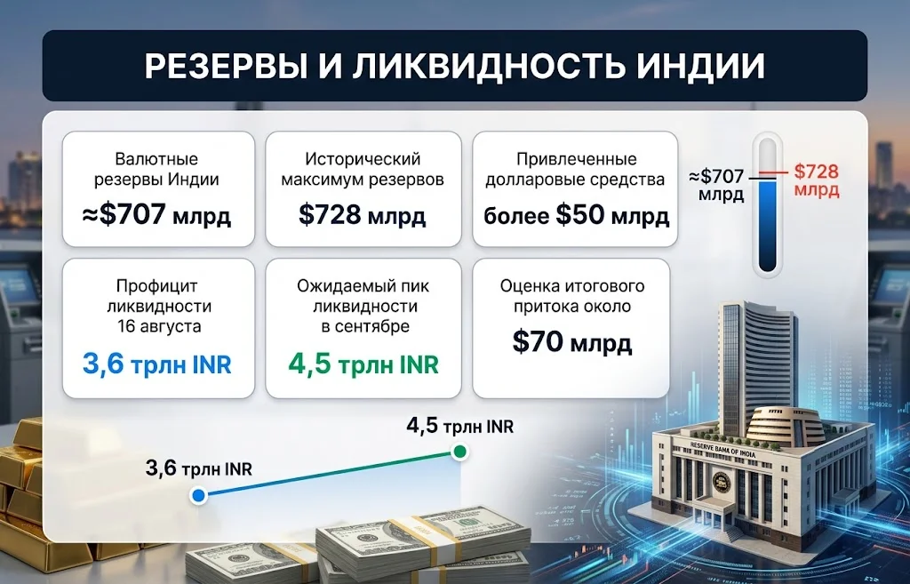 Резервы и ликвидность индии