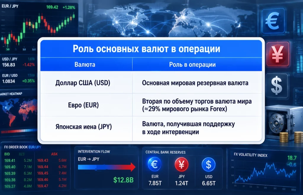 Валютная интервенция США: зачем Минфин покупал JPY через EUR? 1 Роль основных валют в операции