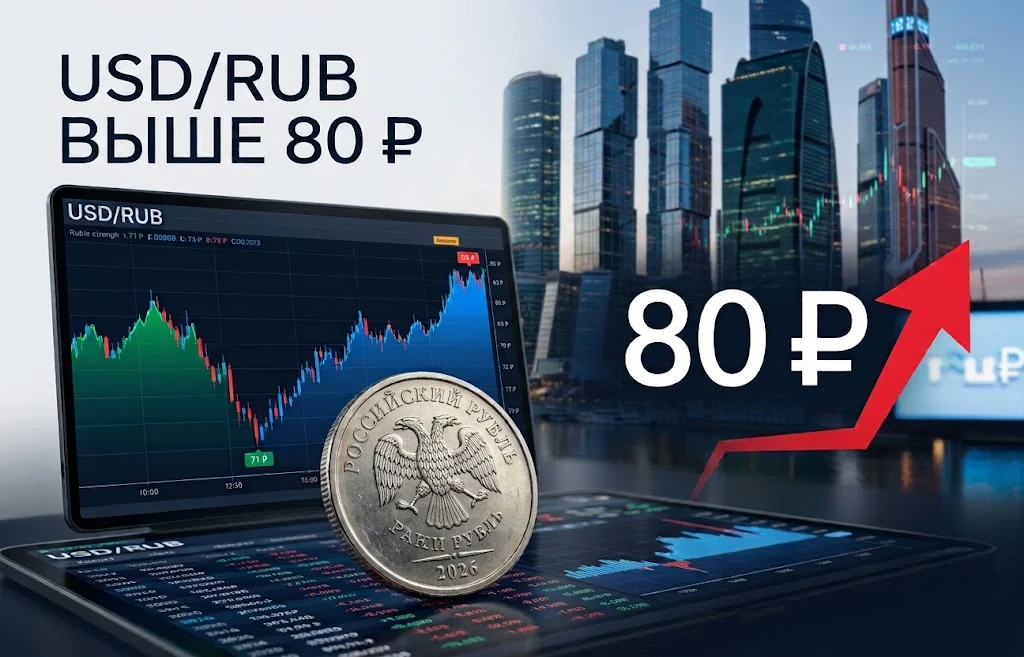 Курс рубля в 2026 году: почему доллар снова выше 80 ₽?