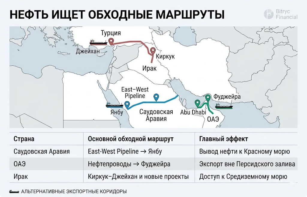 Саудовская аравия, оаэ и ирак создают альтернативные маршруты экспорта нефти в обход ормузского пролива