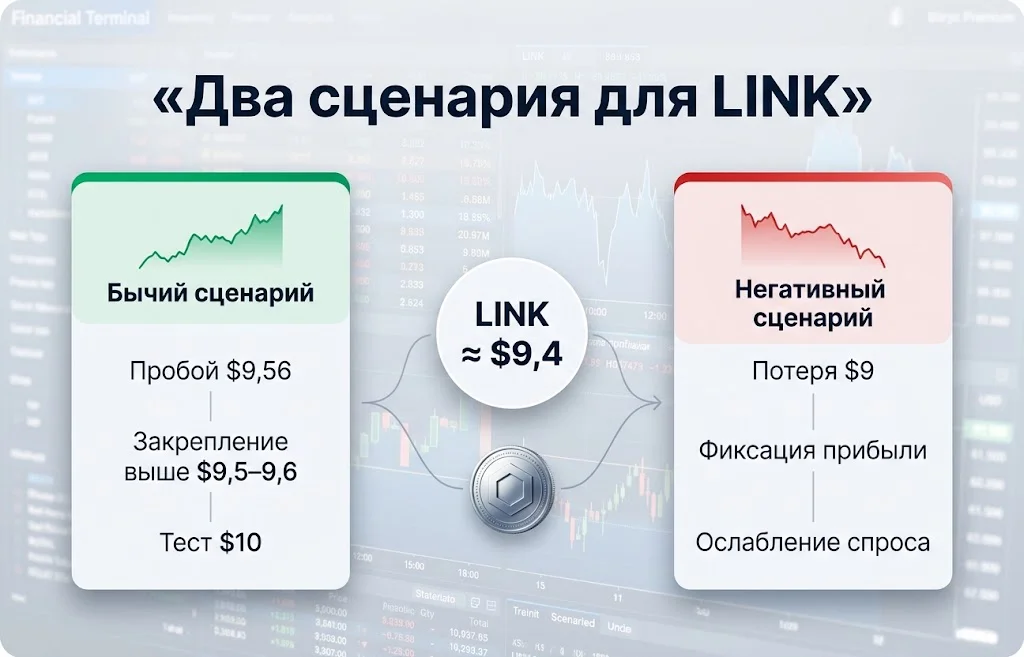 Сценарии движения link к уровню $10