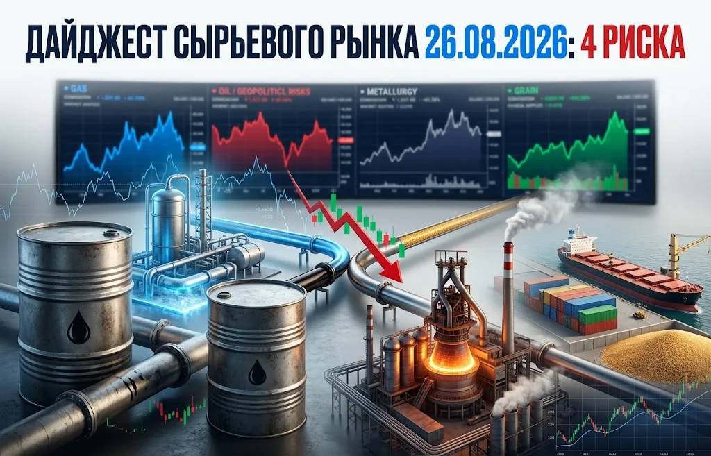 Дайджест сырьевого рынка за 26.08.2026: газ и нефть