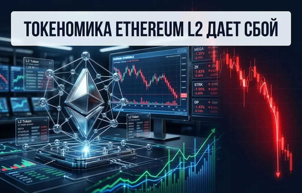 Токеномика Ethereum L2 в кризисе: почему падают токены?
