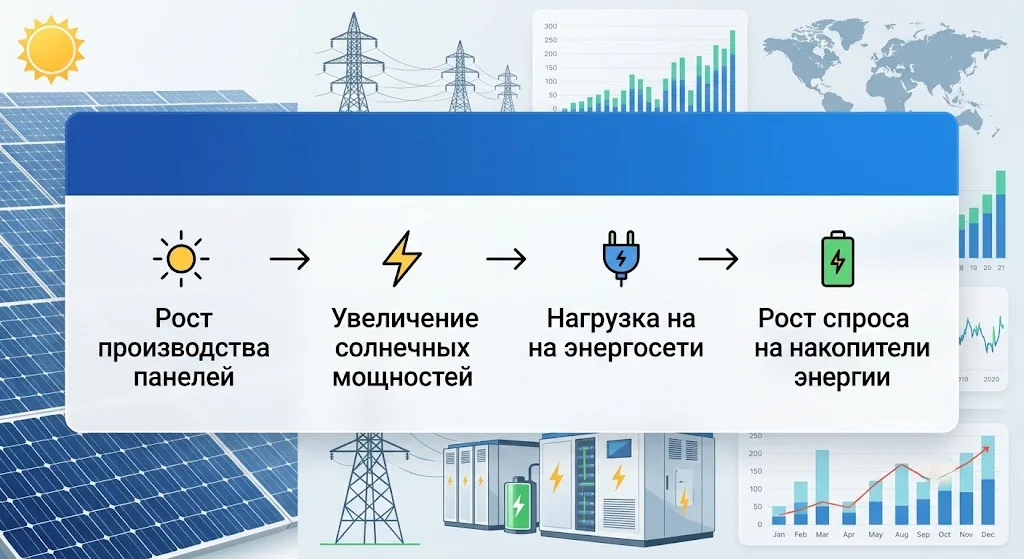 Цепочка развития солнечного рынка