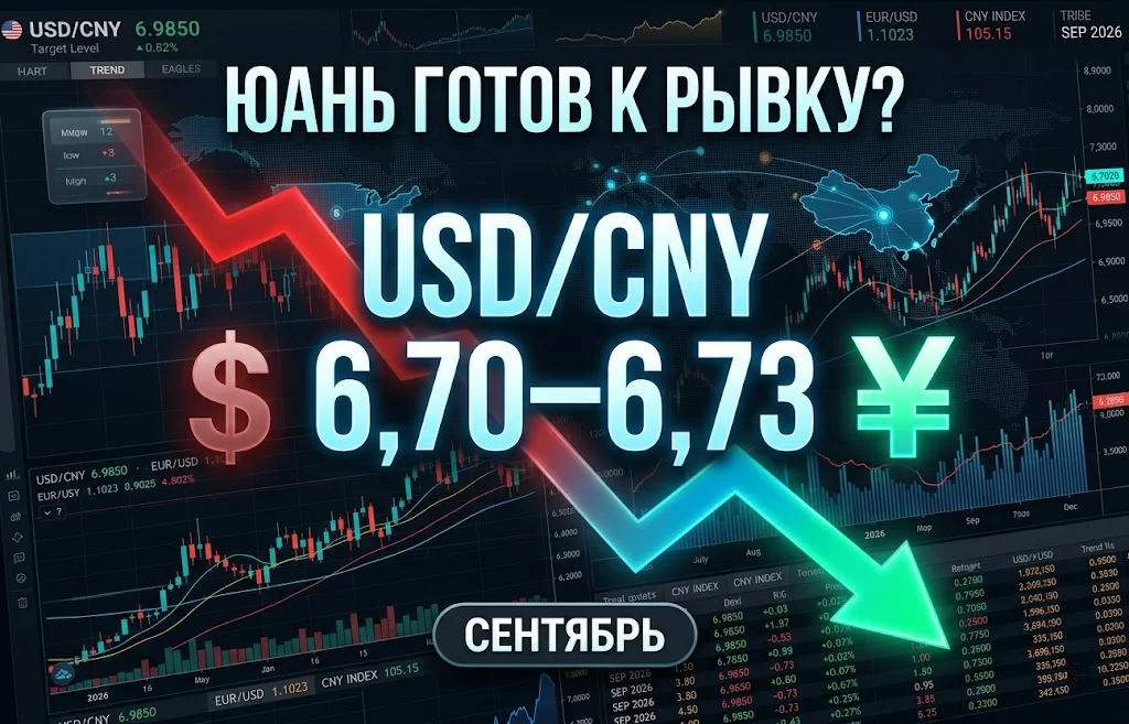 USD/CNY: юань может ускорить рост в сентябре