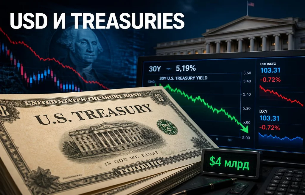 USD и облигации США: доллар оказался под ударом
