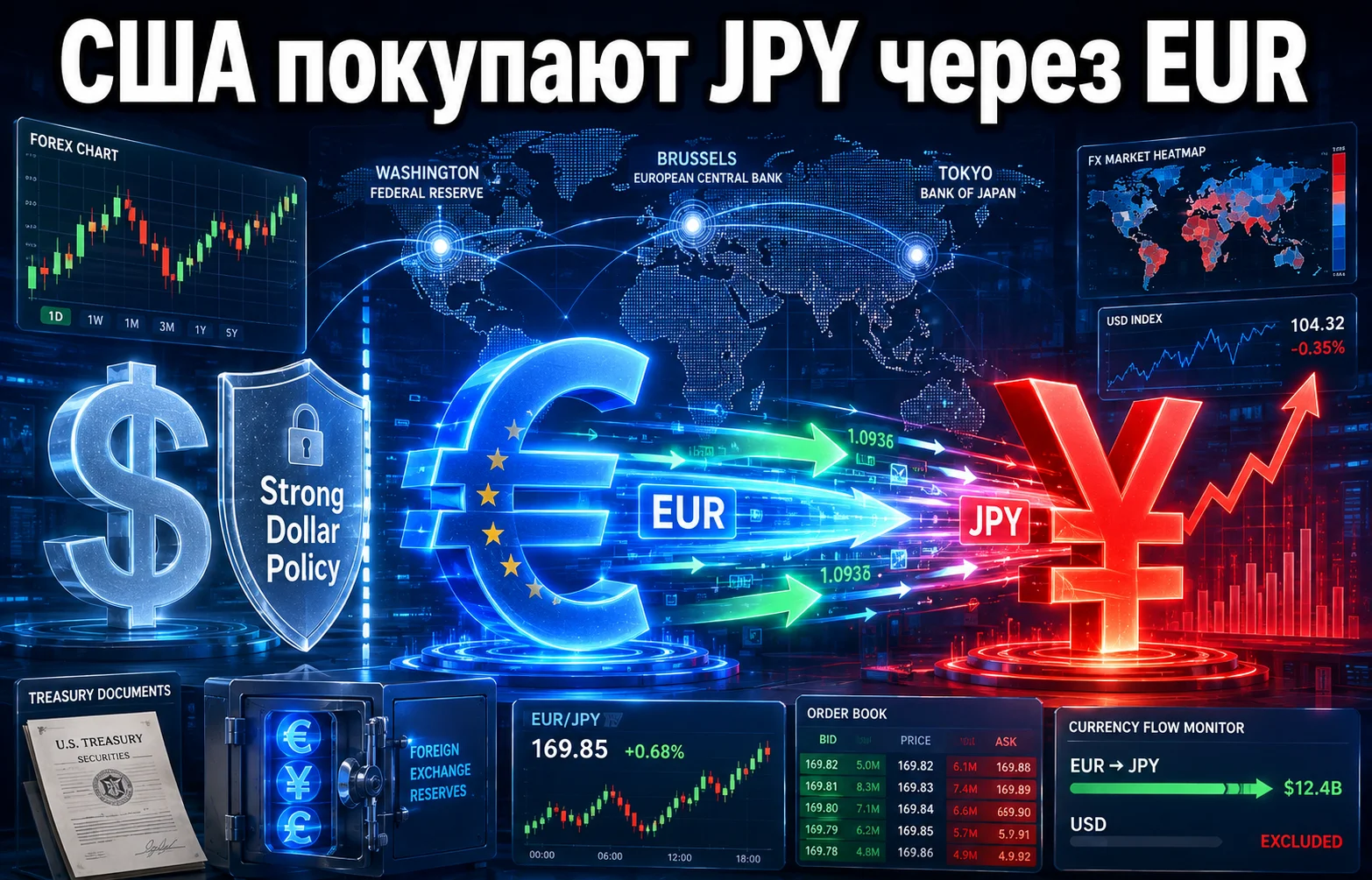 Валютная интервенция США: зачем Минфин покупал JPY через EUR?